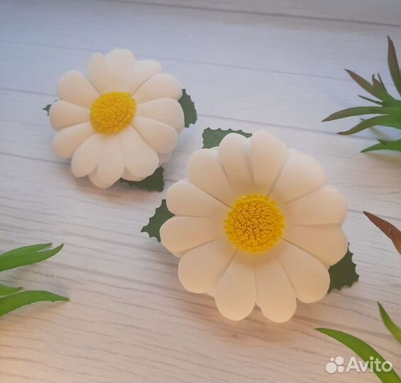 Бантики ручной работы Ромашки