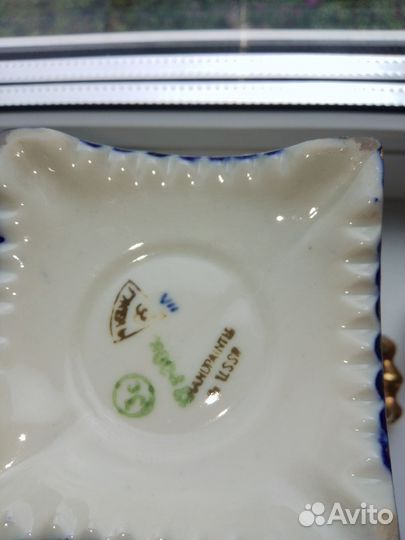 Самовар Гжель СССР стеклянный