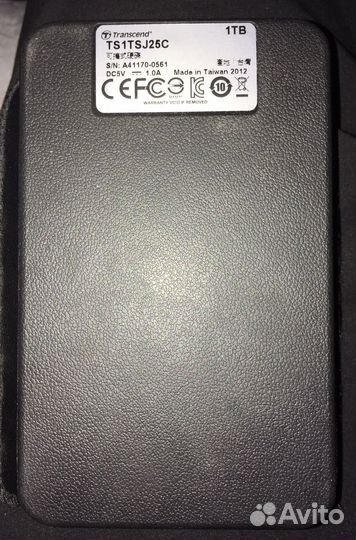 Переносной жёсткий диск transcend 1 Tb usb 2.0