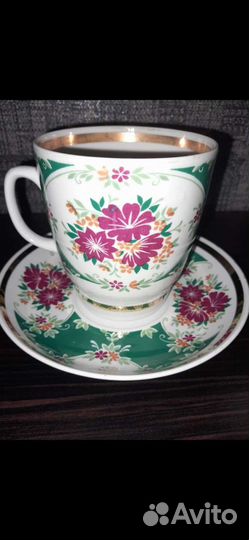 Чайная пара Вербилки., кофейный сервиз Вербилки