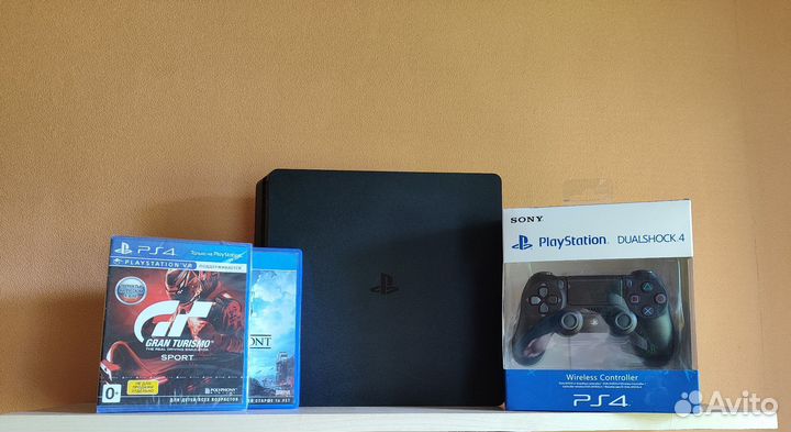 Sony PS4 Slim+Игры на дисках+Джойстик(Новый)