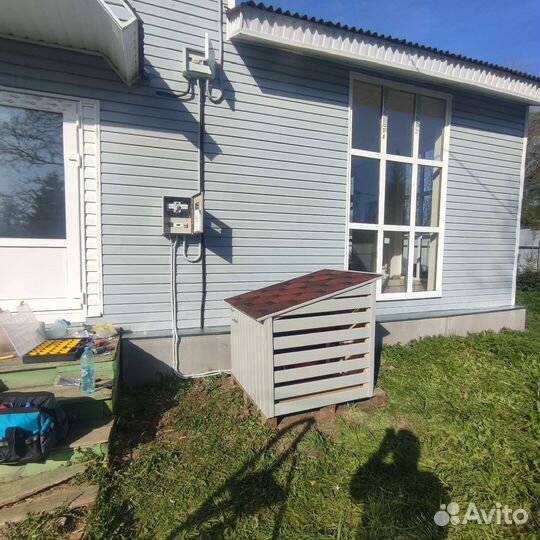 Установка генератора с автозапуском в кожухе