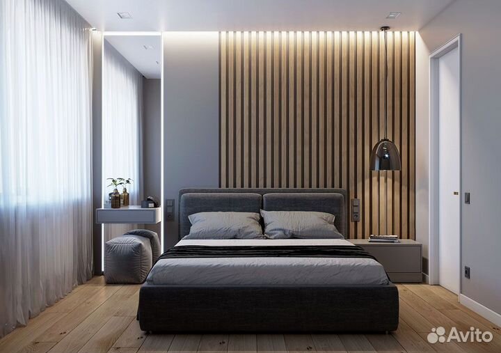 Настенные реечные панели N8