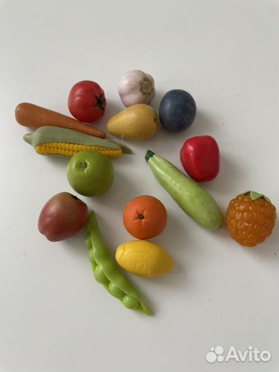 Набор овощей и фруктов из полимерной глины