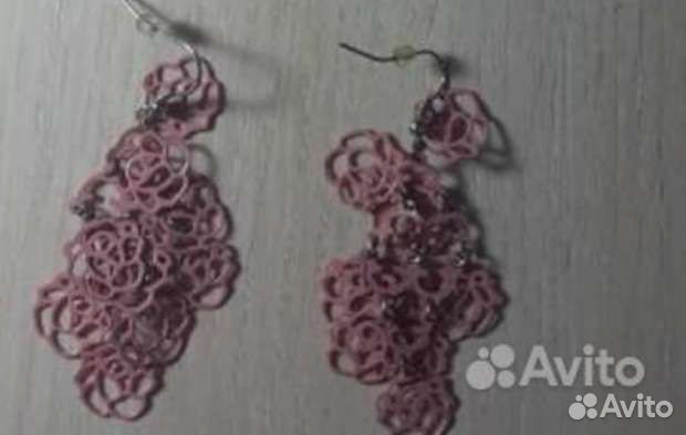 Серьги розовые