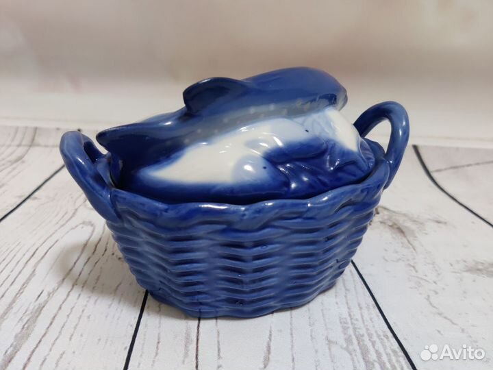 Икорница винтажная фарфор Пролетарий СССР