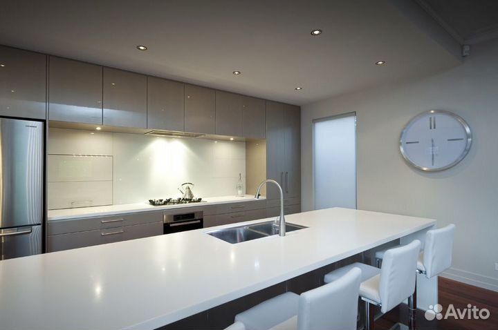 Замена фасадов и столешниц кухни