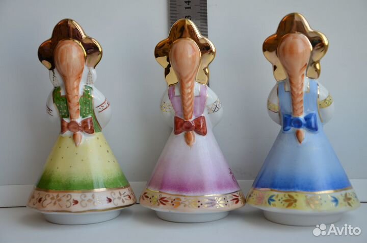 Статуэтка фарфор Матрешка Катюша голубь Вербилки