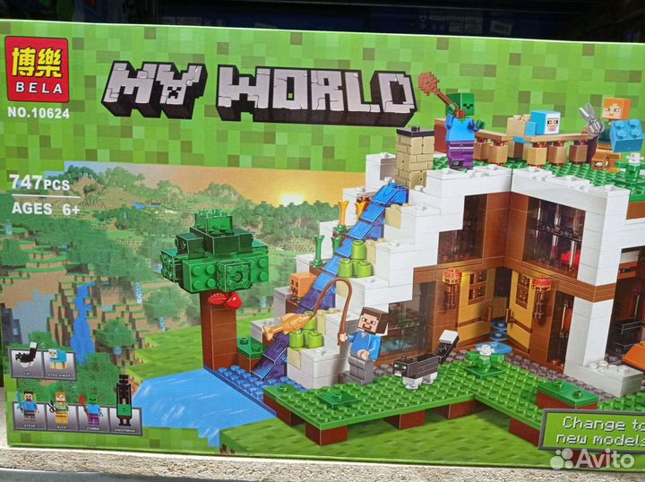 Конструктор Майнкрафт 10624 База на Водопаде