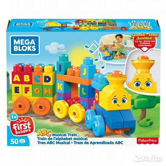 Конструктор Mega Bloks Обучающий поезд Алфавит