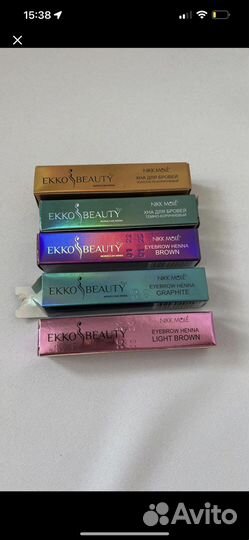 Хна для бровей ekko beauty