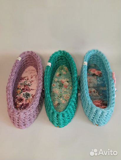 Корзинка вязанная 3 шт