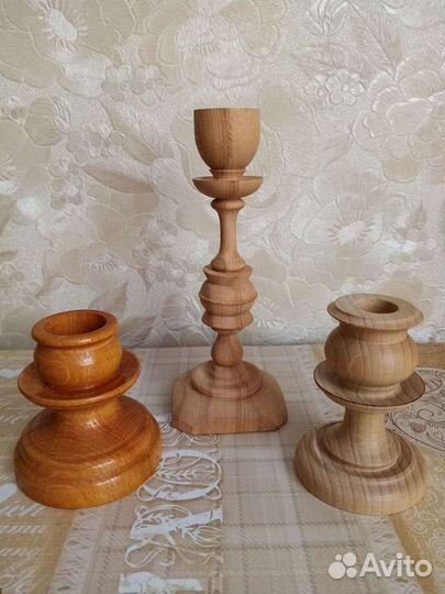 Подсвечники деревянные