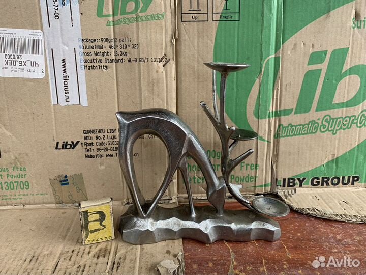 Подсвечник Олень нержавейка СССР