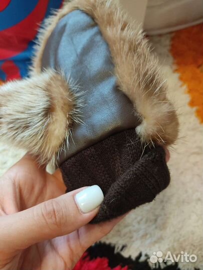 Меховые варежки детские