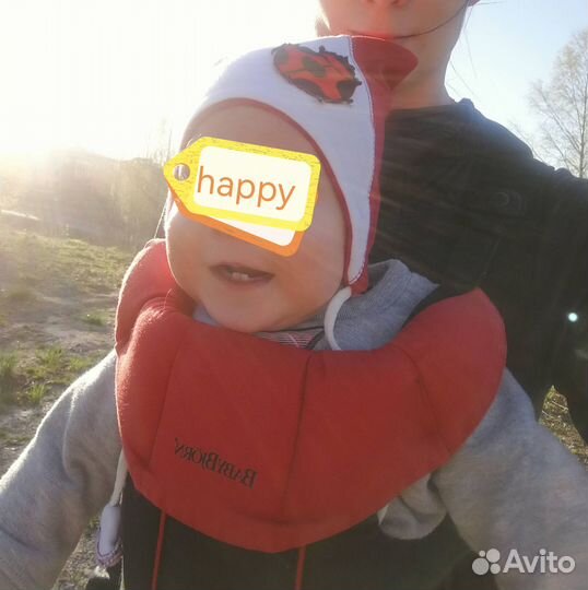 Эргорюкзак babybjorn с накидкой от солнца