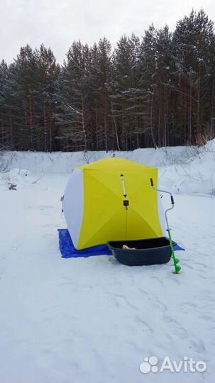 Палатка для зимней рыбалки Куб 3 + пол