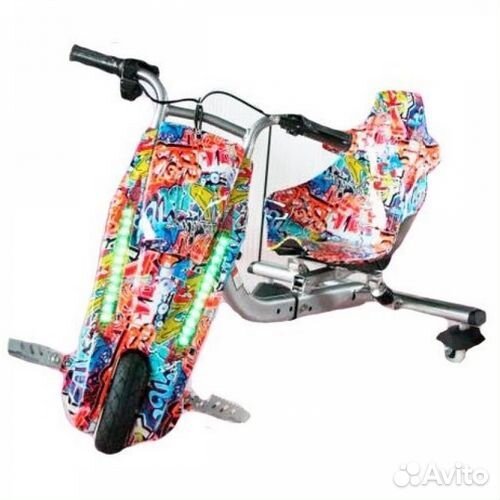 Электроскутер Drift-Trike Оранжевый граффити