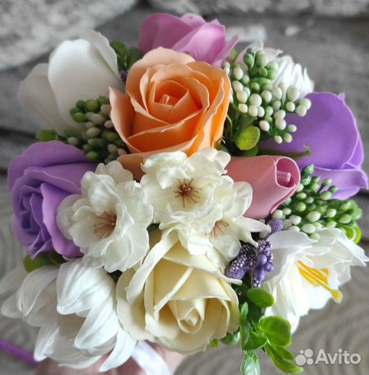 Букет цветов из мыла