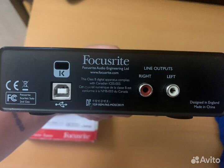 Аудиокарта focusrite solo 2