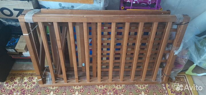 Детская кроватка маятник+матрас+бортики