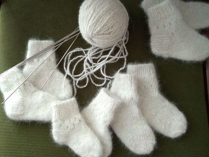 Носочки из собачьей шерсти