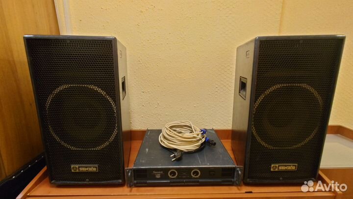 Концертная акустика, колонки senzar + усилитель