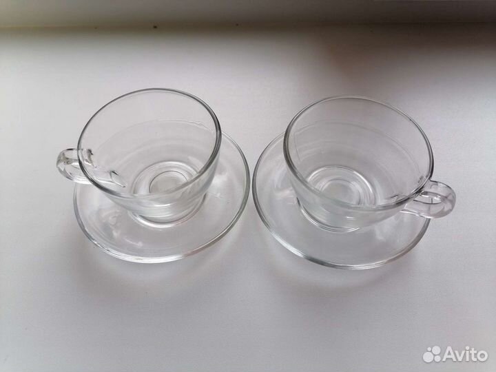 Чайные пары (две) из стекла