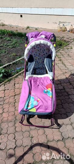 Детские санки коляска Nika