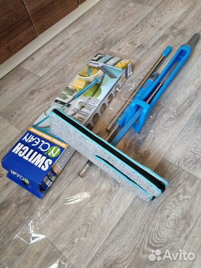 Швабра с автоотжимом и двухсторонними насадками