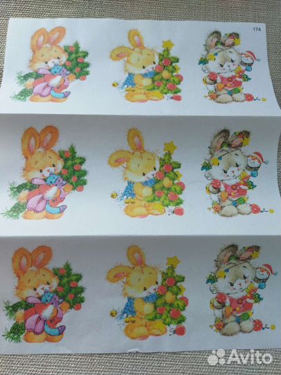 Водорастворимые картинки для мыла Заяц