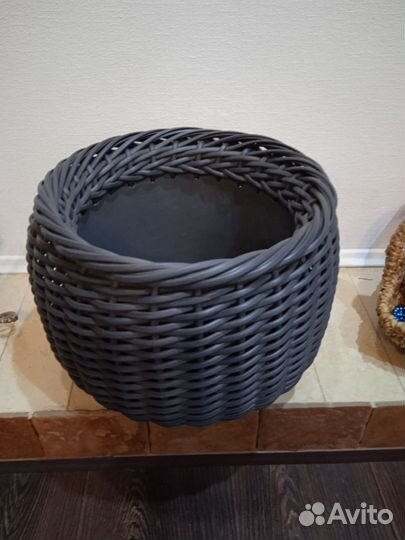 Кадка из искуственного ротанга