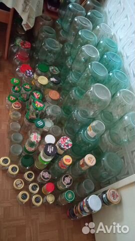 Стеклянная банка 5, 3, 0,6, 0,25, бутыли