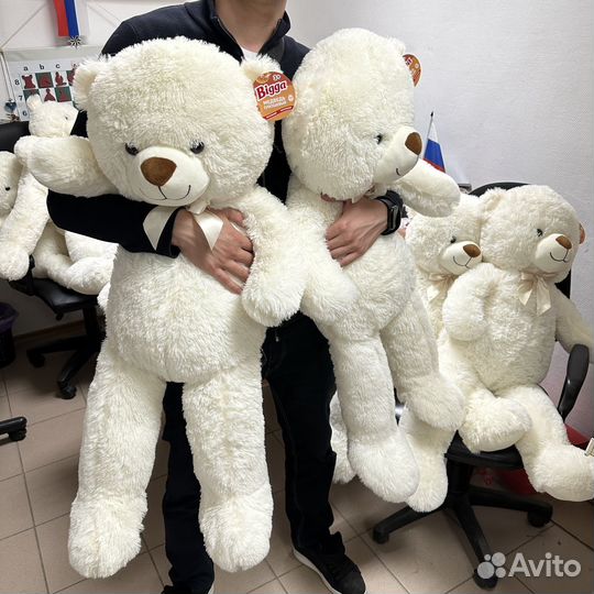 Новый пушистый плюшевый мишка 100 см