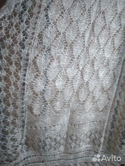 Палантин пуховый ручная работа