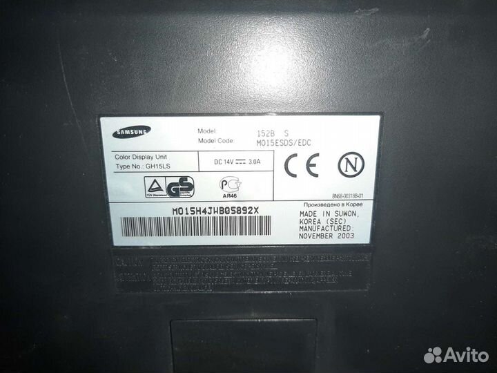 Монитор samsung syncmaster 152