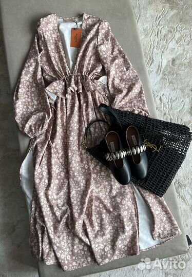 Платье женское макси с вырезом S-XL