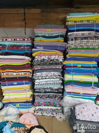 Кулирка крупным лоскутом набивка и однотон на вес