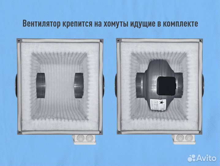 Шумоглушитель 125 мм. Бесшумный вентилятор