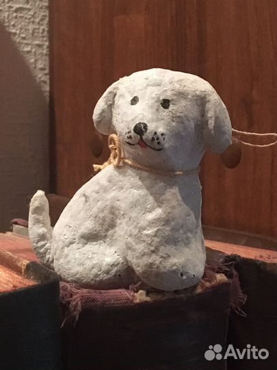 Ёлочная игрушка СССР. Собачка 1938-40 гг