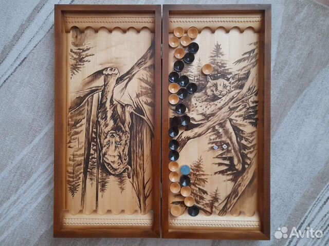 Нарды резные ручной работы. Торг