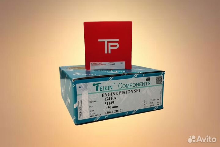 Поршни с кольцами 0.50 G4FA SolarisRio Teikin