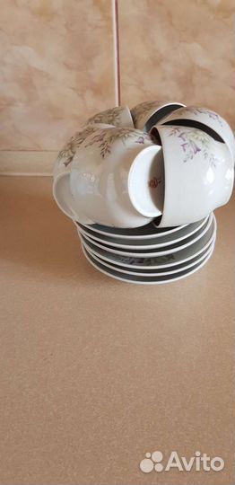 Чашка с блюдцем СССР 6 шт