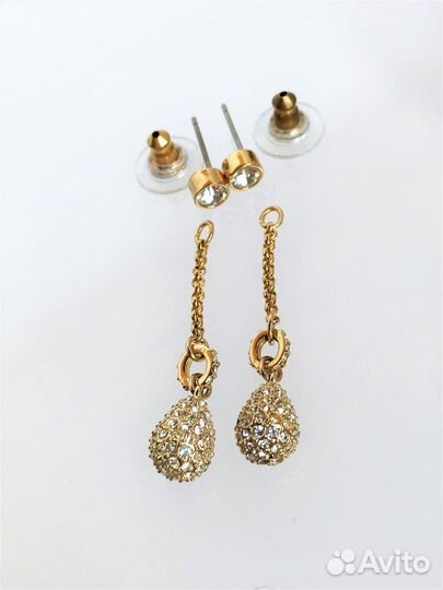 Серьги Swarovski Оригинал Пусеты Гвоздики Подвески