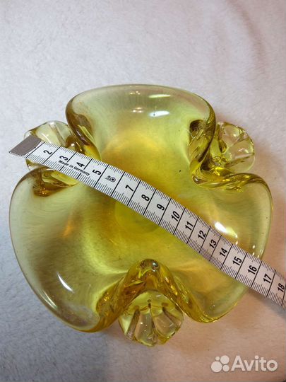Пепельница.Чешское цветное стекло. СССР