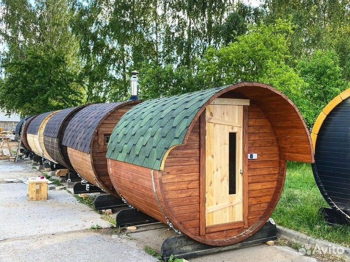 Баня бочка 2 метра из ели