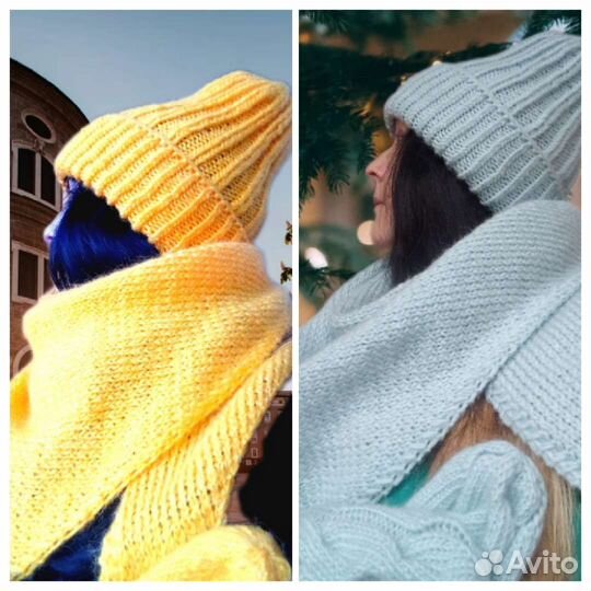 Шапка, косынка, варежки