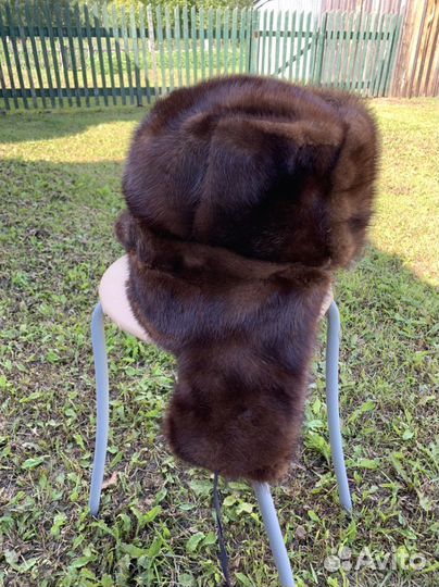 Норковая шапка мужская ушанка