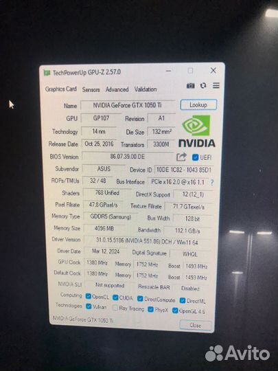 Nvidia GTX 1050TI