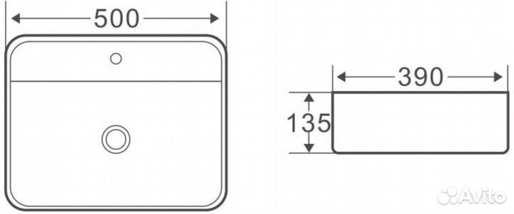 Раковина BelBagno BB1321 накладная